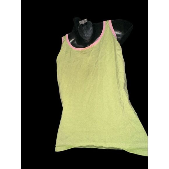 NICE Ralph Lauren Women's Pink and Green spaghetti strap blouse SIZE M GOOD COND - Picture 5 of 7